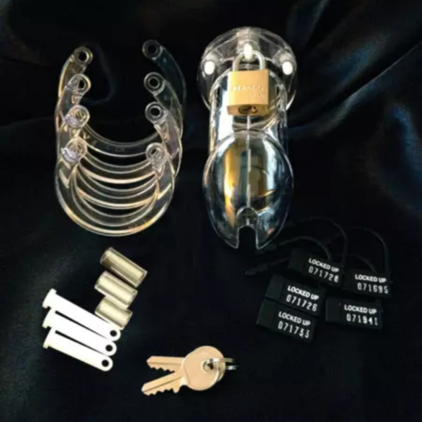 CB-6000S Cock Cage Kit Clear Small - - Male Chastity