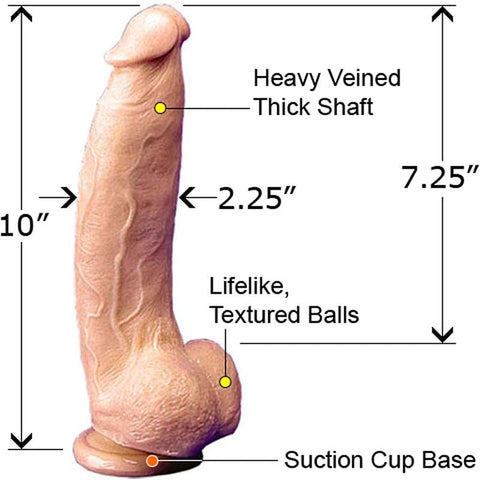 Icon Brands Falcon Super Cock Matthew Rush Realistic Dildo with Suction Cup - Realistic Dildos