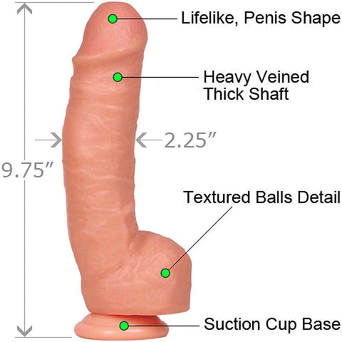 Icon Brands Falcon Super cock Tom Chase Realistic Dildo with Suction Cup - Realistic Dildos