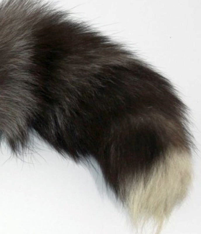 BDStyle Faux Fox Tail Ribbed Gold Butt Plug Large with Ribbed Texture - - Steel Sex Toys