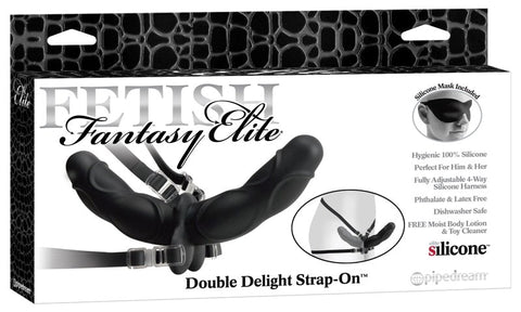 Pipedream Products Fetish Fantasy Elite Double Delight Strap on Dildo - Strap On Sextoys