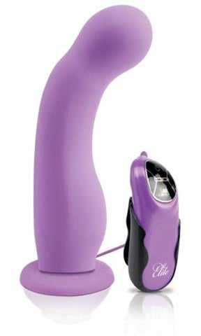 Pipedream Products Fetish Fantasy Elite Vibrating 7 Inch Silicone Dildo Purple - Realistic Dildos