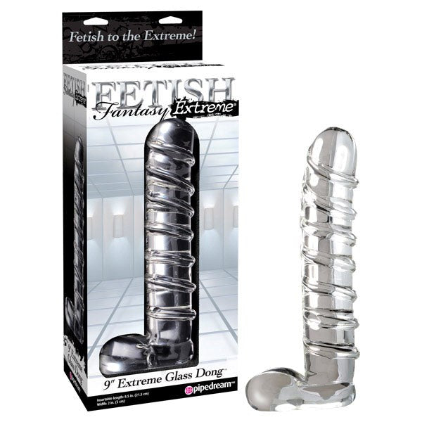 Pipedream Products Fetish Fantasy Extreme 9 Inch Realistic Extreme Glass Dong - - Realistic Dildos