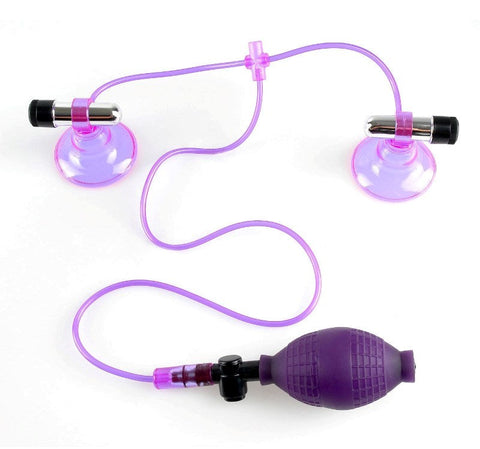 Pipedream Products Fetish Fantasy Vibrating Nipple Pumps Super Suck Hers - Breast and Nipple Toys
