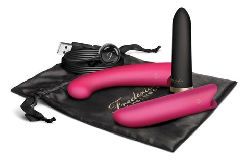 Fredericks of Hollywood Rechargeable Bullet Vibrator Set with 17 Patterns - Sex Kits