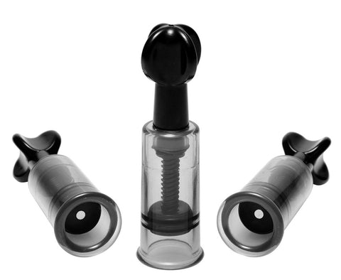 XR Brands Fusion Triple Suckers Adjustable Suction Sex Toy - Breast and Nipple Toys