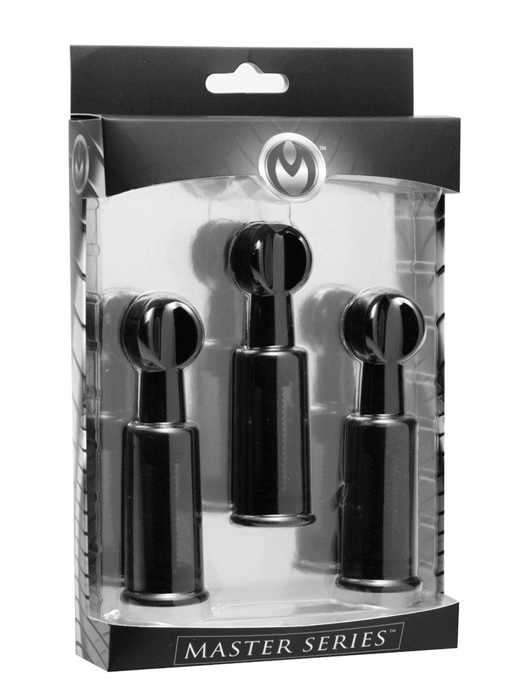 XR Brands Fusion Triple Suckers Adjustable Suction Sex Toy - - Breast and Nipple Toys