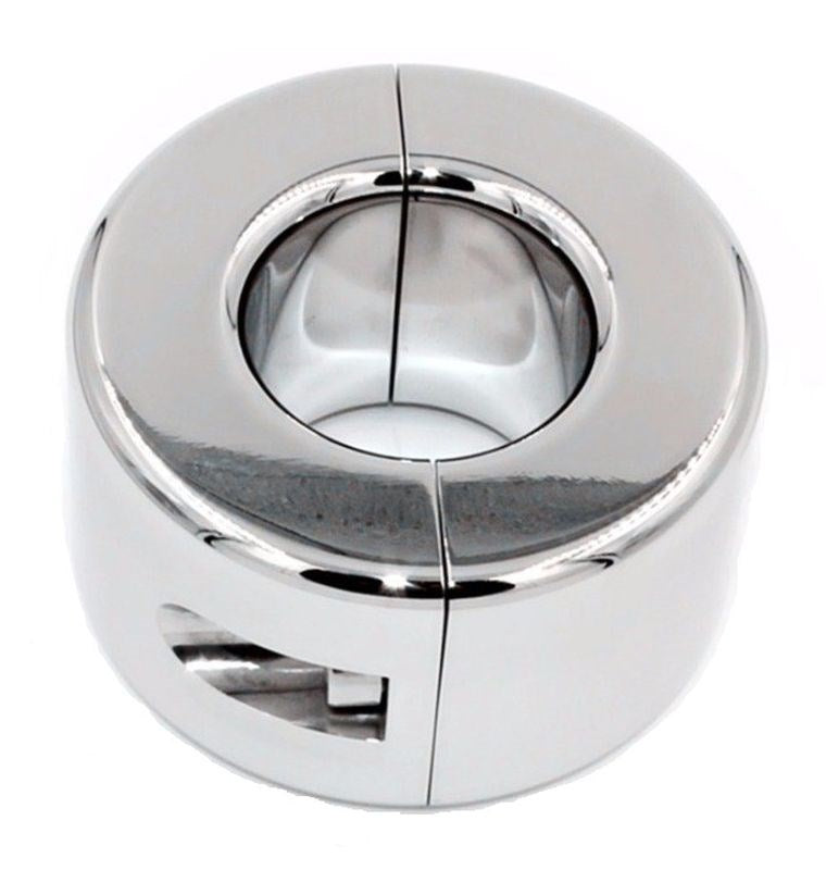 Hells Couture Gangling Steel Ball Stretcher 35mm XL Medical Grade Steel - - Steel Sex Toys