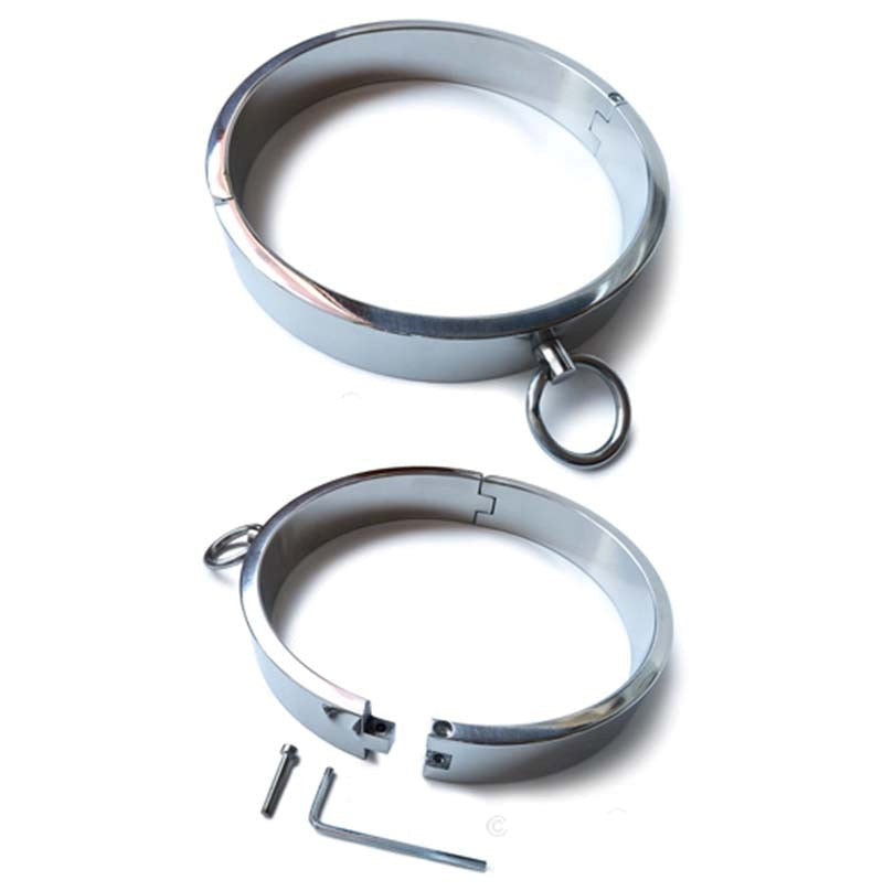 Hells Couture Heavy Stainless Steel Collar XL BDSM Collar - Steel Sex Toys