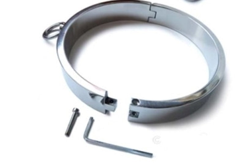 Hells Couture Heavy Stainless Steel Collar XL BDSM Collar - Steel Sex Toys