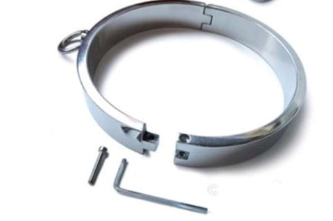 Hells Couture Heavy Stainless Steel Collar XL BDSM Collar - Steel Sex Toys
