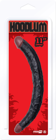 NANMA Corporation Hoodlum 11 Inch Double Ender Dong Black Flexible Dildo - Realistic Dildos