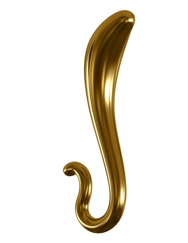 Pipedream Products Icicles Gold Edition G02 Curved Glass Dildo Premium - - Glass Sex Toys