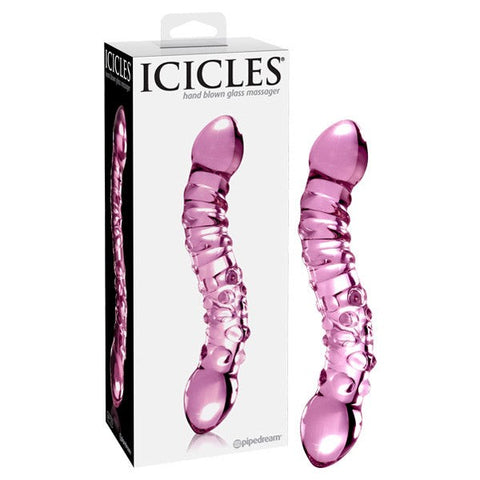 Pipedream Products Icicles No 55 Double Ender Glass Dildo Premium Glass - Glass Sex Toys