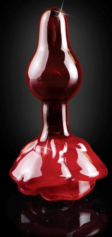 Pipedream Products Icicles No 76 Rose Shape Glass Butt Plug - Glass Sex Toys