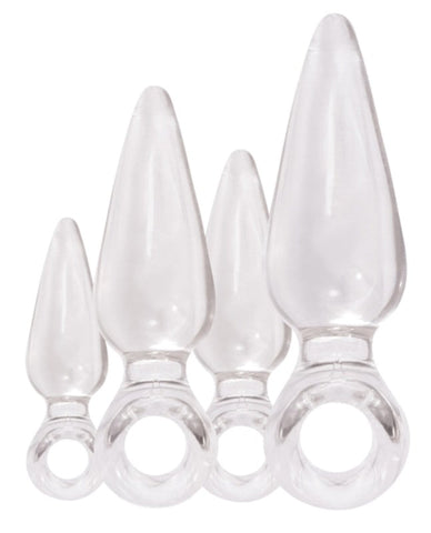 NS Novelties Jolie Trainer Kit Clear Butt Plug Set Progressive Anal Training - Sex Kits