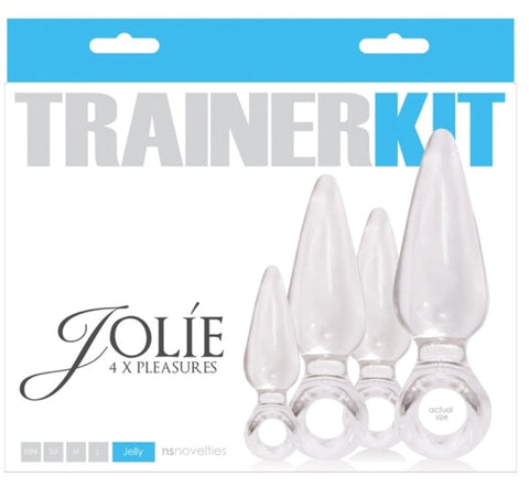 NS Novelties Jolie Trainer Kit Clear Butt Plug Set Progressive Anal Training - Sex Kits