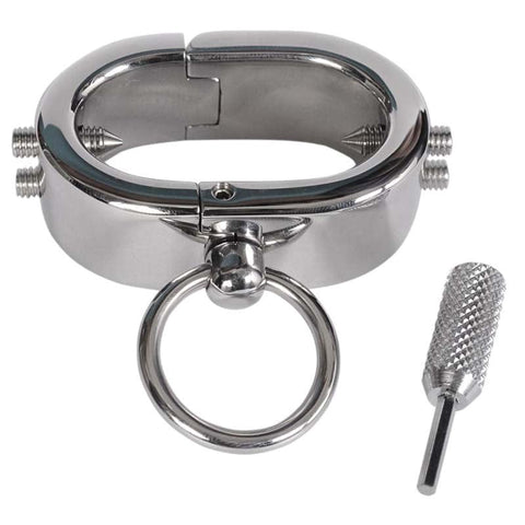Hells Couture Kelis Cock & Ball Torture Teeth Adjustable CBT Device - Steel Sex Toys