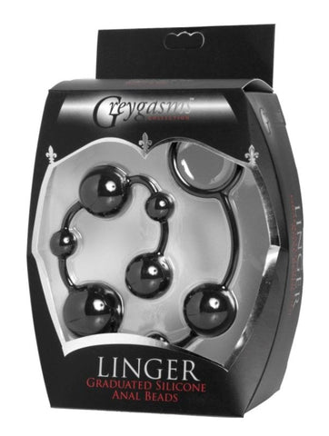 XR Brands Linger Graduated Silicone Anal Beads 14 Inch Medical Grade - Anal Beads and Balls