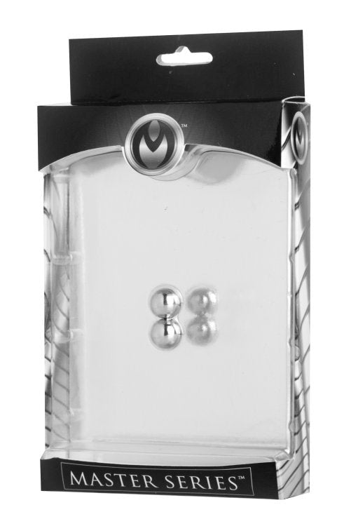 XR Brands Magnus Extreme Magnetic Orbs Ultra Strong Nipple Clamps - - Love Eggs and Kegel Exercisers