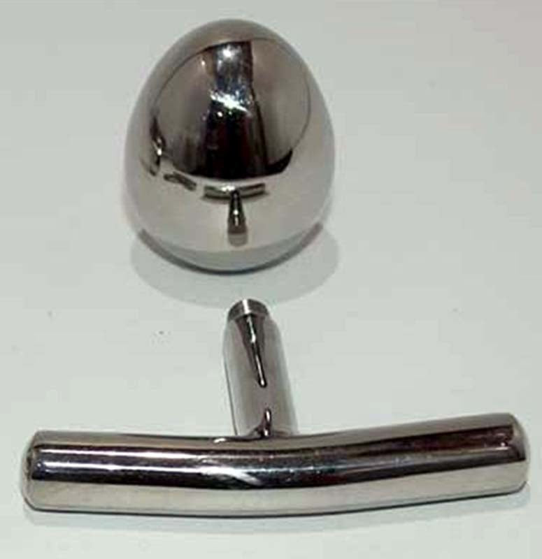 Hells Couture Metal Ram Handler Premium Metal Dildo for Temperature Play - Steel Sex Toys