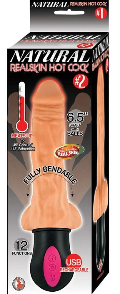 Nasstoys Natural Realskin Hot Cock With Balls Heating Vibrating Dildo - - Realistic Dildos
