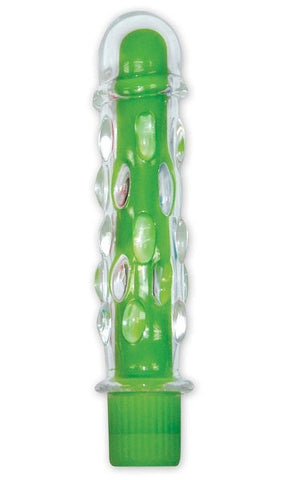 Pipedream Neon Glass Caress Multi Functions G Spot Vibrator Glass and Vibration - Glass Sex Toys