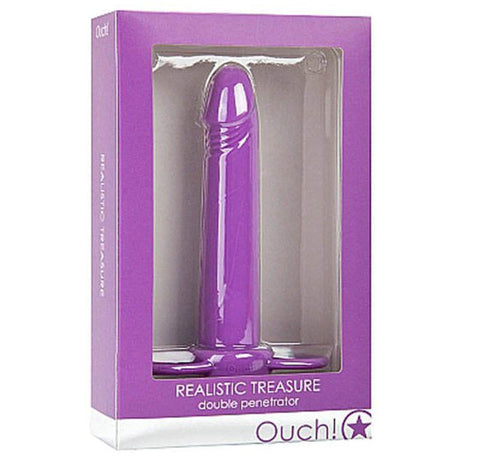 Shots Toys Ouch! Realistic Treasure Dong Strapless Double Penetration - Realistic Dildos
