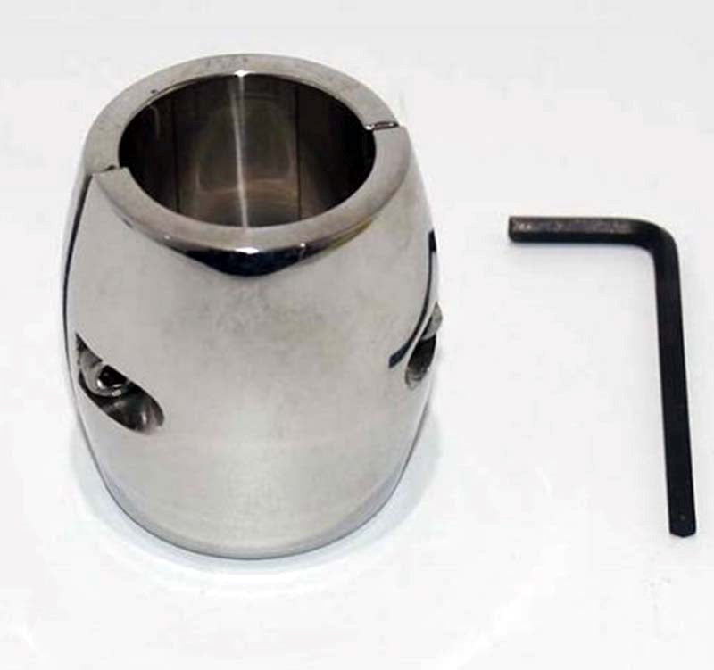 Hells Couture Magnetic Split Ring Steel Stretcher Weights Penile Sensation - - Steel Sex Toys