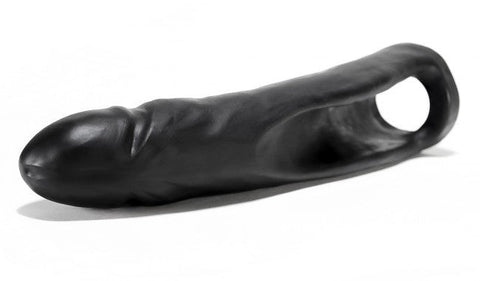 Oxballs Donkey Double Penetrator Black Hands Free Cockring Dildo - Pumps, Extenders and Sleeves