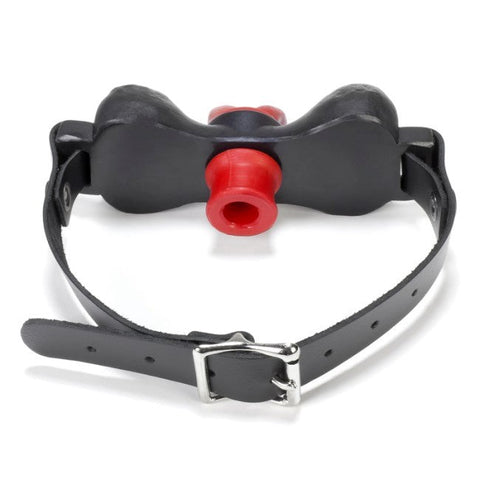 Oxballs Milkbone Mouth Gag with Straps Premium Silicone Puppy Play Gag - Strap On Sextoys