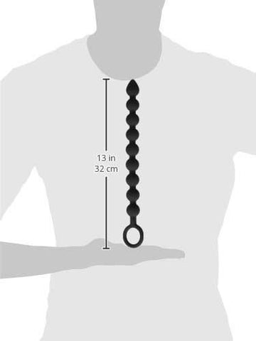 XR Brands Pathicus Nine Bulb Silicone Anal Wand with Nine Graduated Bulbs - Anal Beads and Balls