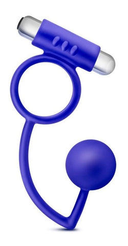 Blush Novelties Penetrator Anal Ball with Vibrating Cock Ring Dual Pleasure - Anal Beads and Balls
