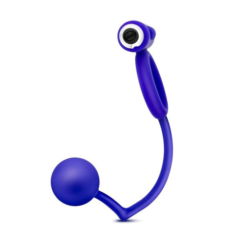 Blush Novelties Penetrator Anal Ball with Vibrating Cock Ring Dual Pleasure - Anal Beads and Balls