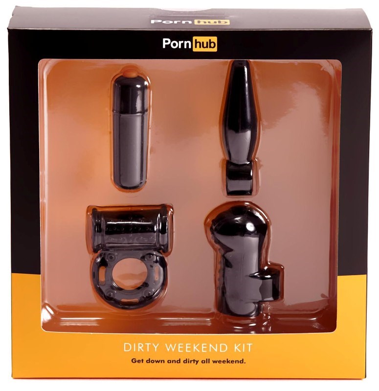Pornhub Sextoys Pornhub Threesome Set Black Dirty Weekend Kit with Vibrator - - Sex Kits