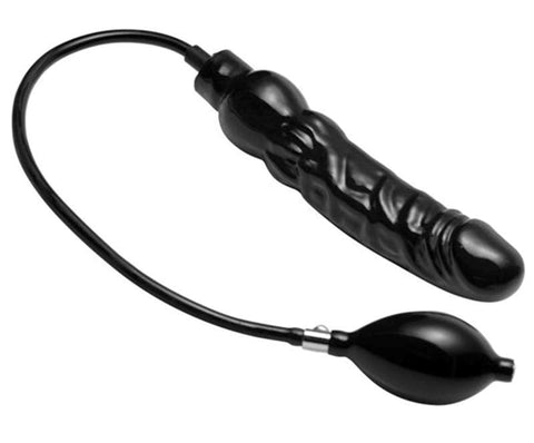 XR Brands Primal Inflatable Dildo Customizable Manual Pump Girth Control - Realistic Dildos