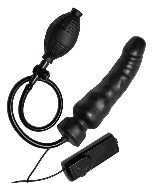XR Brands Ravage Inflatable Vibrating Cock Customizable Girth Vibrating Dildo - - Realistic Dildos