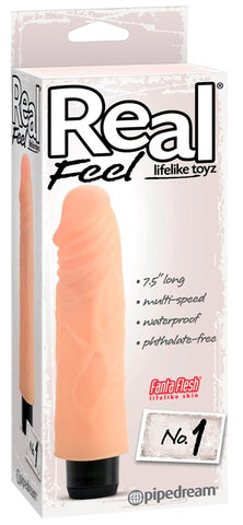 Pipedream Real Feel Lifelike Toyz No. 1 Vibrating Dong Realistic Sensation - Realistic Dildos