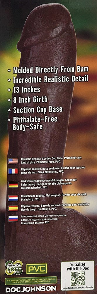 Doc Johnson Bam Huge 13 inch Realistic Cock - - Realistic Dildos