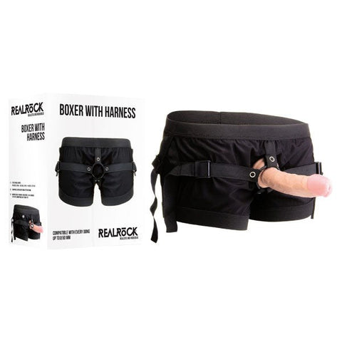 Shots Toys Realrock Boxer with Harness Comfortable Strap On Underwear - Strap On Sextoys