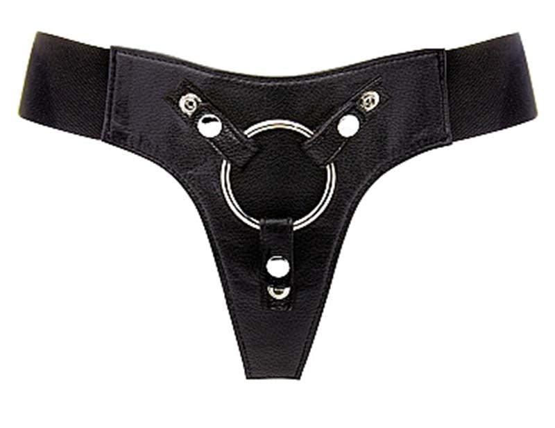 Shots Toys RealRock Harness Deluxe Premium Leather Strap On Harness - - Strap On Sextoys