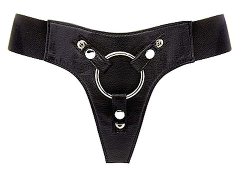 Shots Toys RealRock Harness Deluxe Premium Leather Strap On Harness - Strap On Sextoys