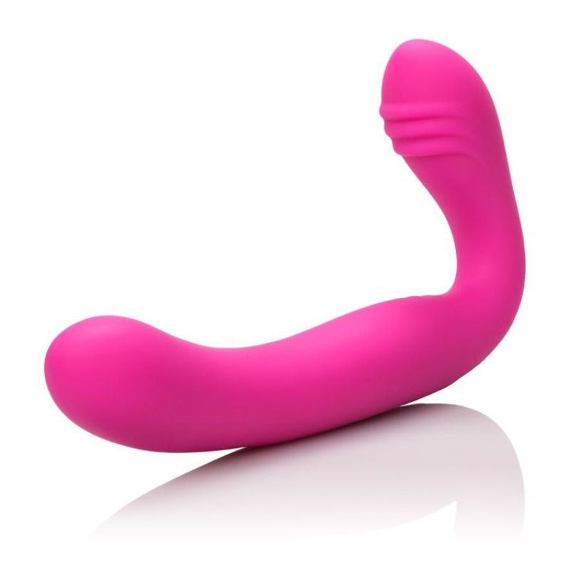 California Exotics Rechargeable Silicone Love Rider Strapless Strap On Pink - - Strap On Sextoys