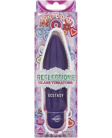Doc Johnson Reflections ECSTASY Adult Glass Vibrator with Three Speeds - Glass Sex Toys