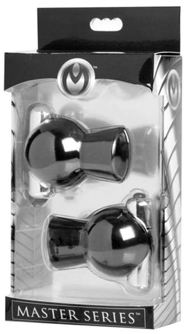 XR Brands Reverb Vibrating Nipple Suckers with Dual Stimulation - Breast and Nipple Toys