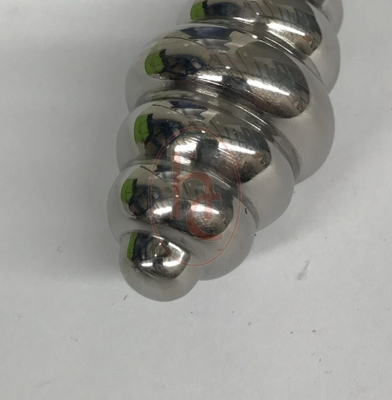 Ribbed Jewelled Medium Butt Plug Champagne - Steel Sex Toys