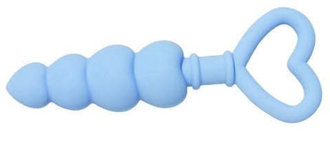 Sportsheets Sex in the Shower Silicone Heart Beads Waterproof Anal Beads - Anal Beads and Balls