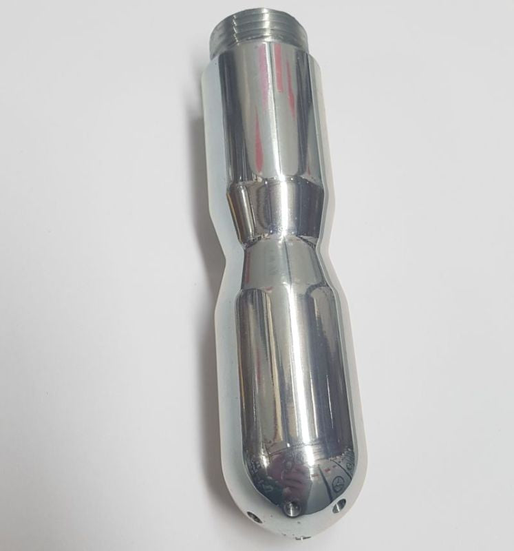 Hells Couture Shower Head Metal Anal Douche 7 Precision Jets - - Steel Sex Toys