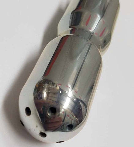 Hells Couture Shower Head Metal Anal Douche 7 Precision Jets - Steel Sex Toys
