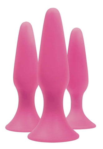 NS Novelties Sliders Anal Training Kit 3 Graduated Silicone Butt Plugs - Sex Kits